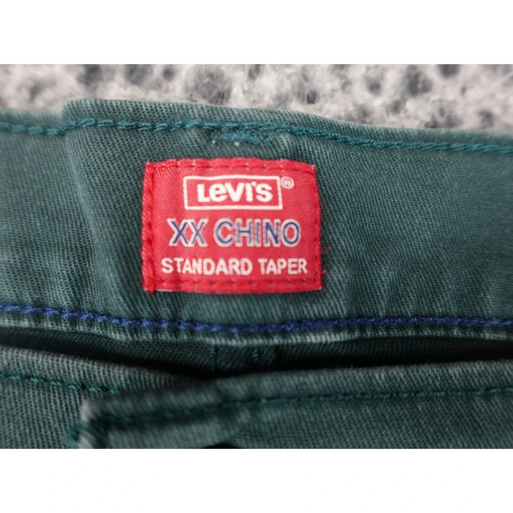 Levi's XX Chino Shorts Mens‎ W38 Green Good Cut Off Raw Hem Standard Taper 85226